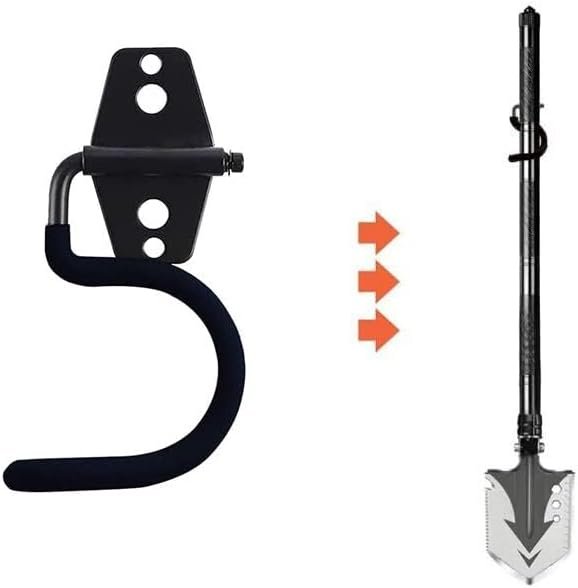 2PCS Garage Hook Heavy Duty Steel Garage Storage Hook, Heavy Duty Hook,Utility Hook and Broom and Mop Holder Wall Mount for Organizing Cleaning Tools, Mops, Garden Tools (S-Type) (Black)