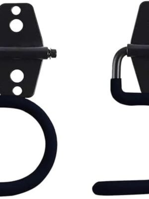 2PCS Garage Hook Heavy Duty Steel Garage Storage Hook, Heavy Duty Hook，Utility Hook and Broom and Mop Holder Wall Mount for Organizing Cleaning Tools, Mops, Garden Tools (S-Type) (Black)