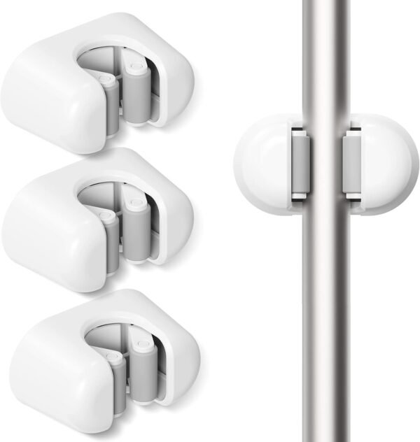 Broom Holder, 3 PCS Wall Mount Mop Organizer Gripper, Self-adhesive Cleaning Suppliers Hanger Stands Rack for Bathroom, Kitchen, Garden, Garage Organization Storage