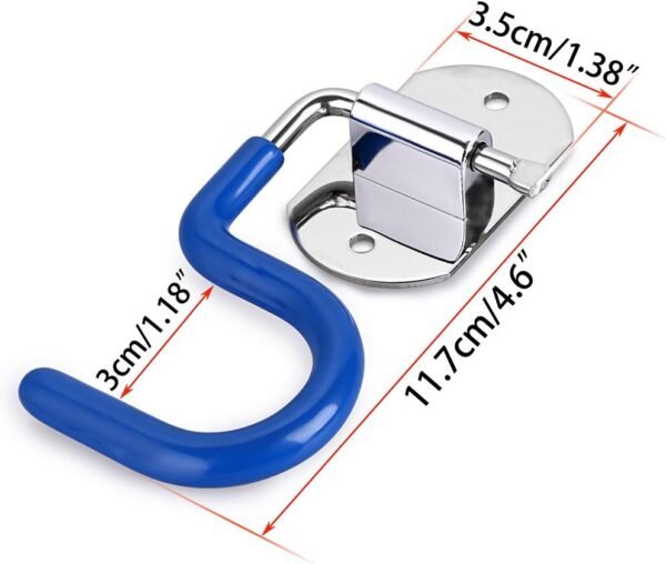 Mop Broom Holder Organizer, 4 Pcs S-Type Wall Mounted Cleaning Tools Organizer, Space Saver Brooms Mops Rakes Holder, Stainless Steel Heavy Duty Broom Mop Handle Holder for Kitchen Garage