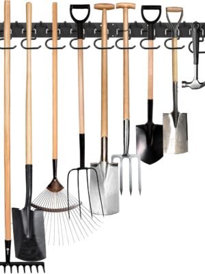 34 Inch Mop and Broom Holder Wall Mount,apply to Storage Rack for Indoor/Outdoor Broom, Mop, Shovel, Rake Garden Tool Organizer Wall Mount