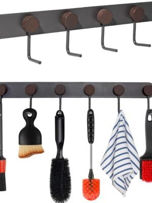 Car Detailing Organizer - Wall-Mounted Hanger Rack for Auto Detailing Supplies, Brushes, Towels & Tools